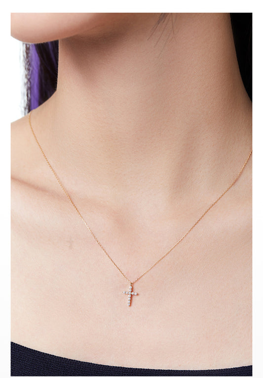 Divine Faith 925 Sterling Silver Cross Necklace