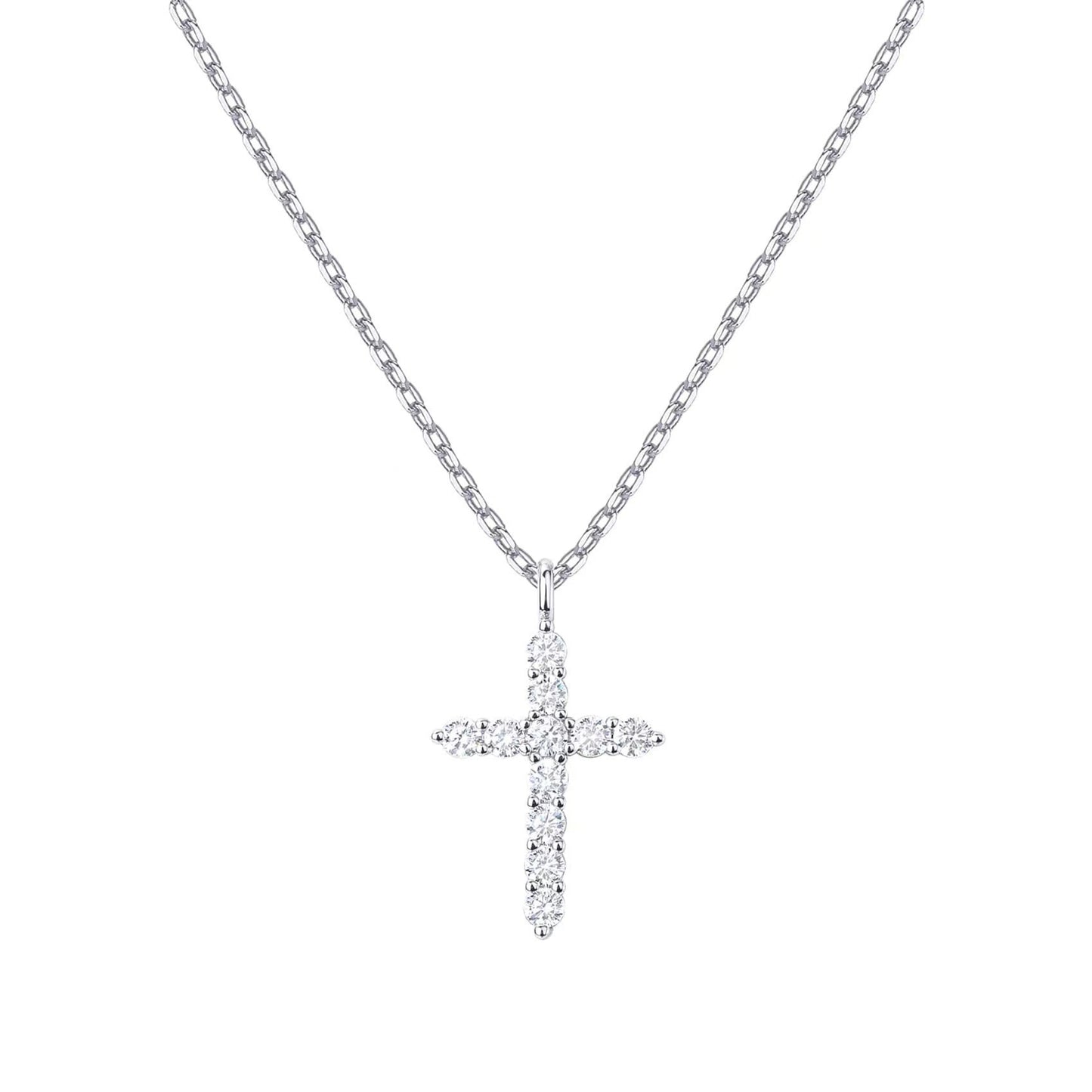 Divine Faith 925 Sterling Silver Cross Necklace