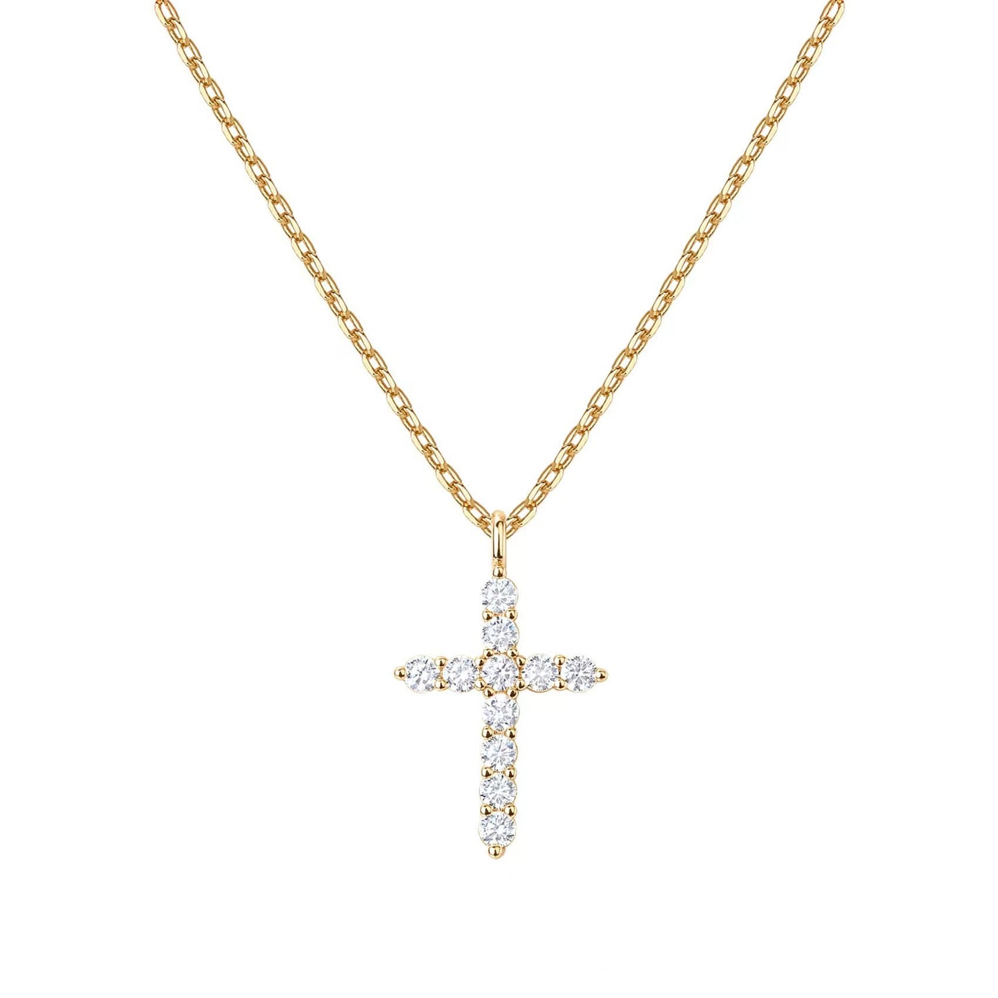 Divine Faith 925 Sterling Silver Cross Necklace